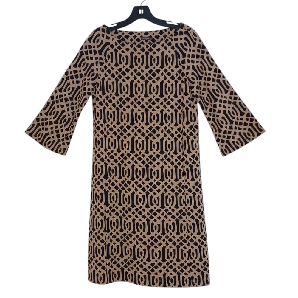 J. McLaughlin Campbell Catalina Cloth Geometric Shift Dress Sz Small Like New